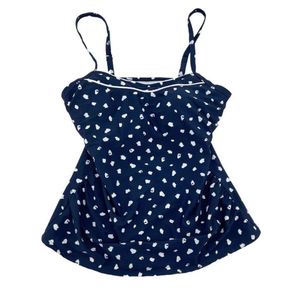 Christina | Women's Tankini Swim Top | Navy & White | Size 10 - Picture 1 of 2